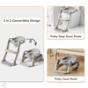 R For Rabbit Hilltop Step Stool and Potty Seat 2 in 1 Grey White