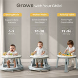 R For Rabbit Little Feet Hopper Baby Walker - Grey White