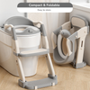R For Rabbit Hilltop Step Stool and Potty Seat 2 in 1 Grey White