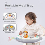 R For Rabbit Little Feet Plus Walker - Detachable Toy Music & Light Grey White