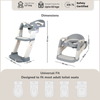 R For Rabbit Hilltop Step Stool and Potty Seat 2 in 1 Grey White