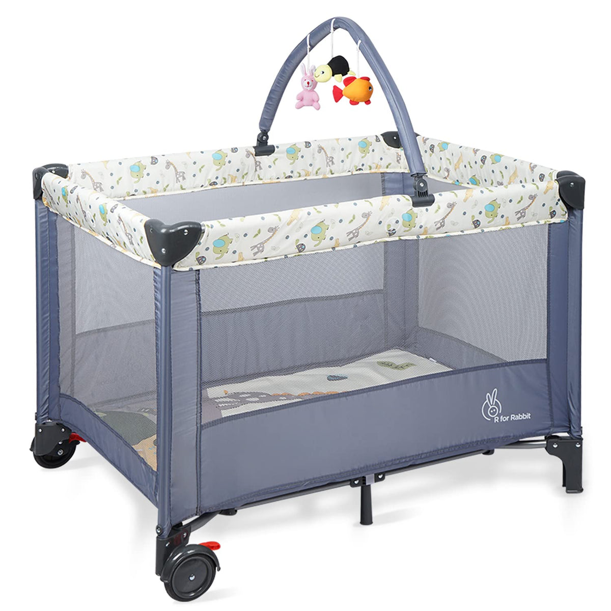 R For Rabbit Cot Hide And Seek Elite Grey