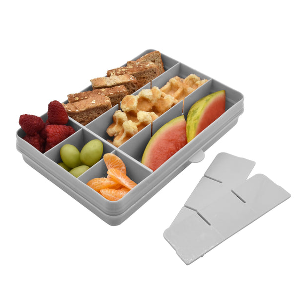 Melii Snackle Box Regular Grey 12 Compartment