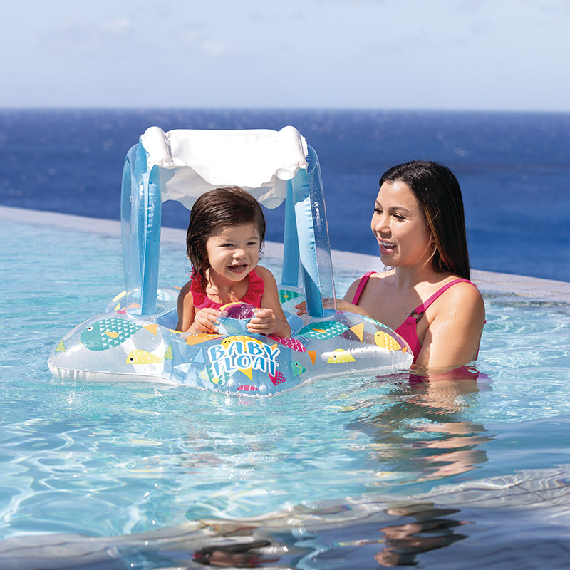 Intex Kiddie Float with Inflatable Sunshade 81 x 79 cm Multicolor
