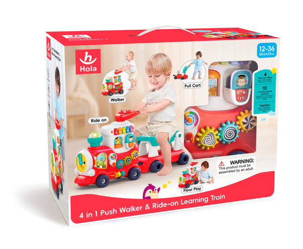 Hola4 in 1 Smart Learning Push & Ride Train