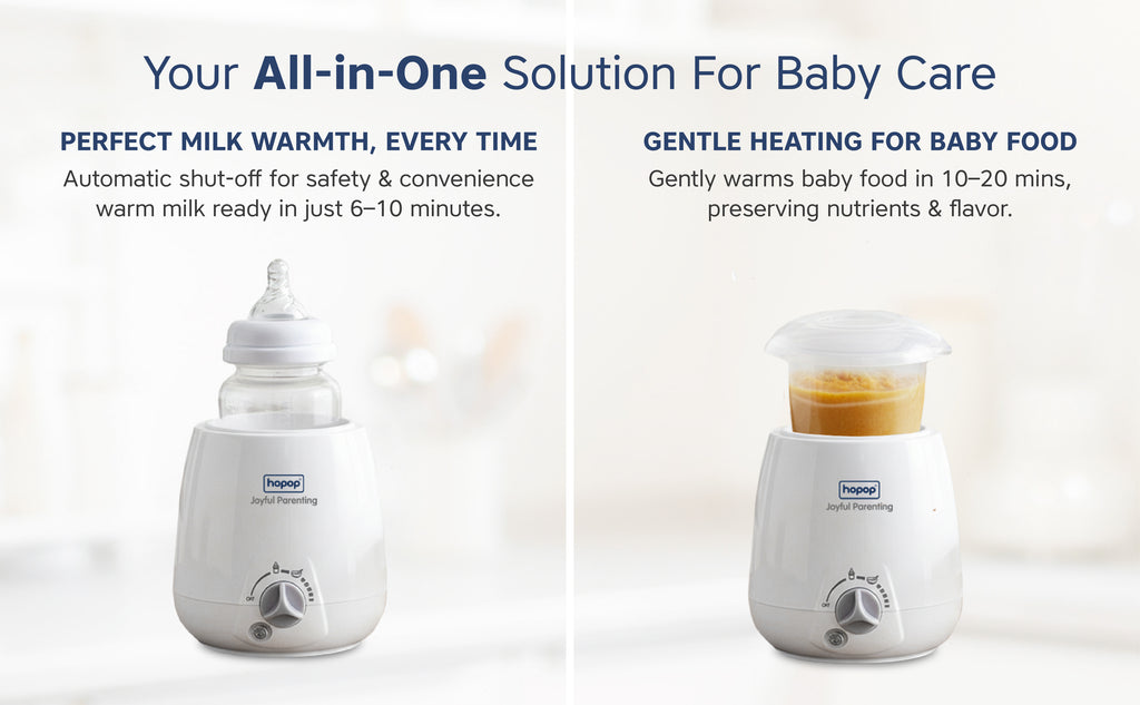Hopop 2-in-1 Multifunctional Baby Bottle & Food Warmer White