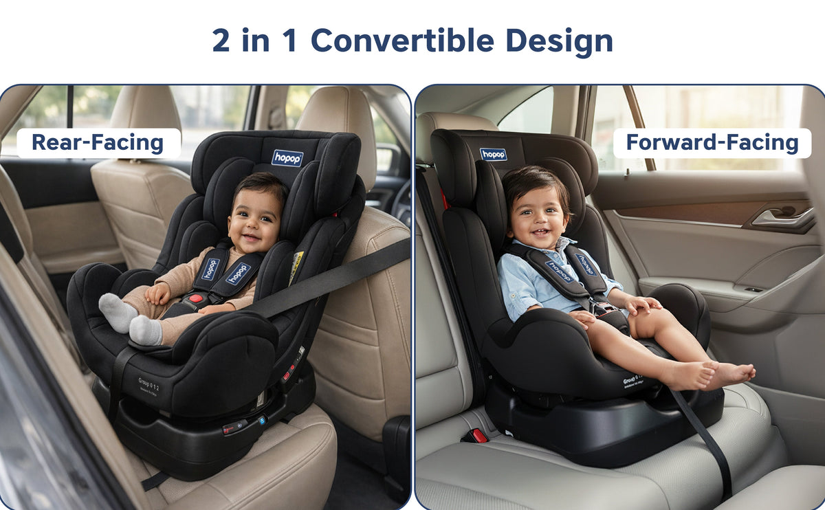 Hopop Joyride Baby Car Seat for 0 to 7 Years - Black