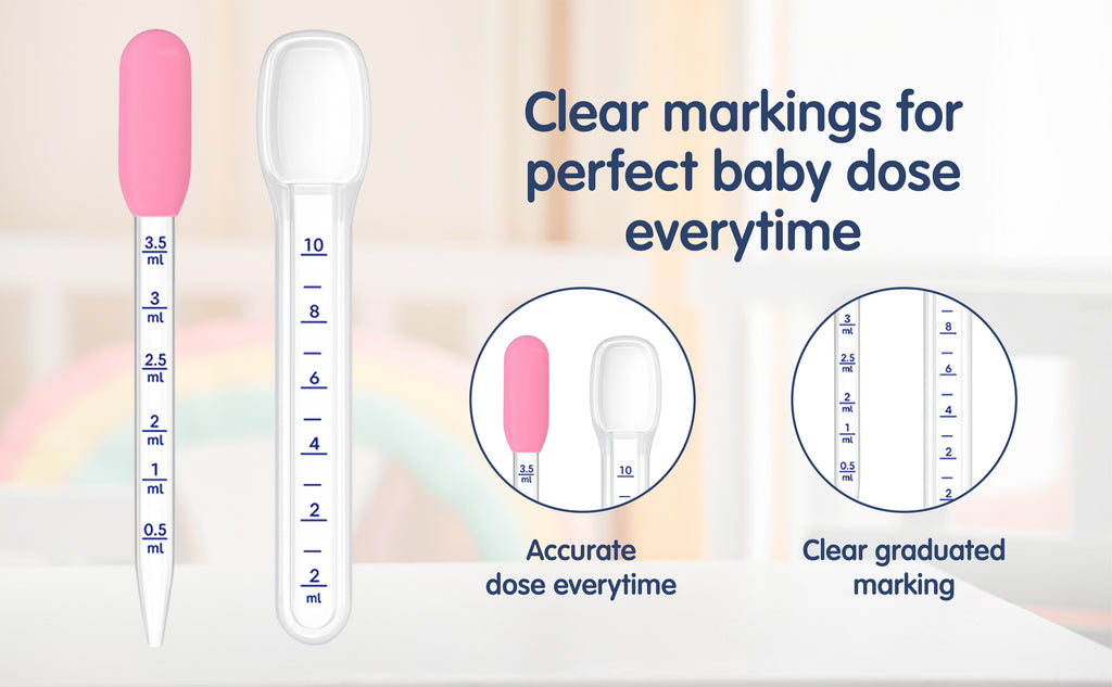 Hopop Medicine Spoon & Dropper Accurate Safe Dosing Tool One Size – Pink