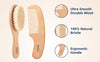 Hopop Natural Bristle Baby Wooden Brush & Comb Set 0M+