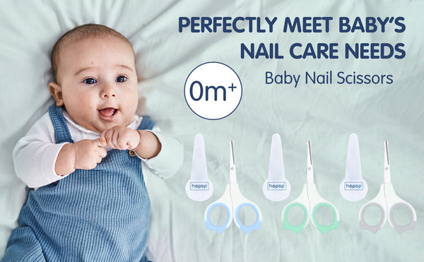 Hopop Baby Safety Nail Scissors with Rounded Head Blue