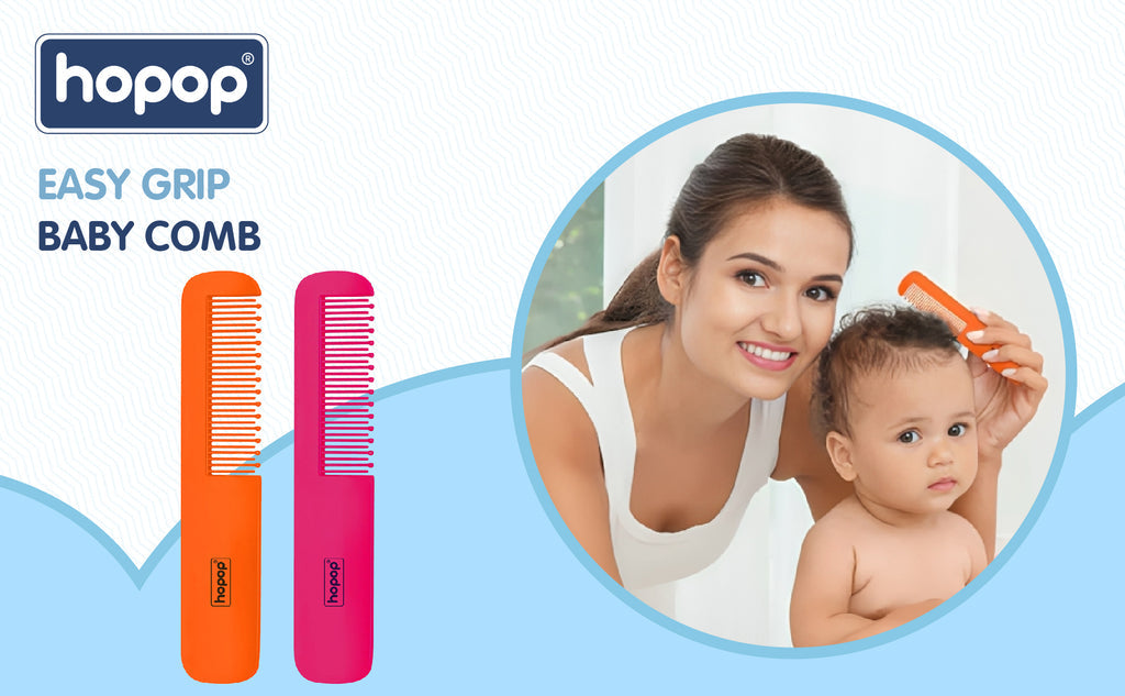 Hopop Rounded Teeth Edge Easy Grip Baby Hair Comb – Gentle & Safe