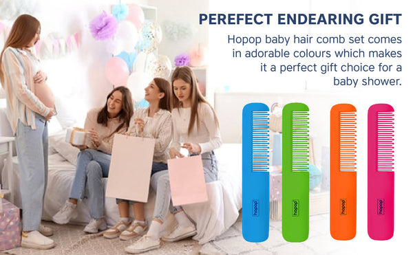 Hopop Rounded Teeth Edge Easy Grip Baby Hair Comb – Gentle & Safe