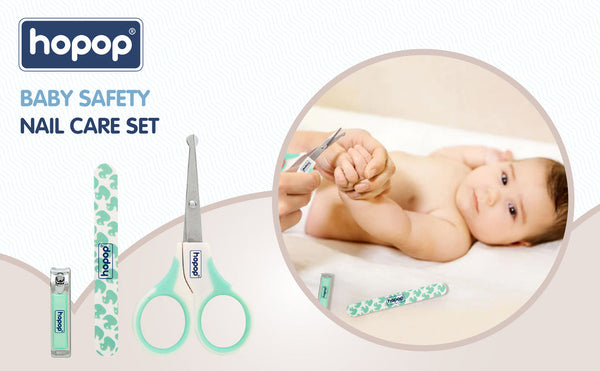 Hopop Safety Nail Care Set for Babies – Gentle & Easy Grooming Kit - GREEN