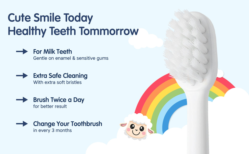 Hopop Soft Baby Toothbrush (6–36 Months) - Yellow