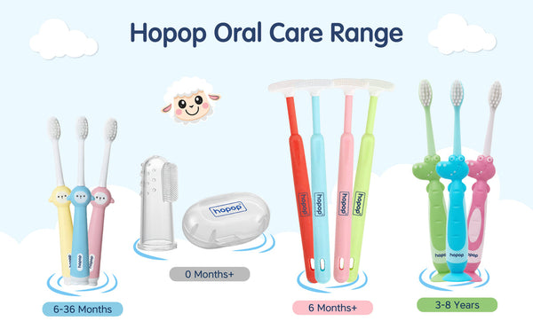 Hopop Soft Baby Toothbrush for Infants & Toddlers (6–36 Months) - Lama Design