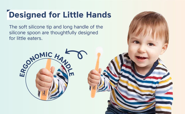 Hopop Spoon Silicon Pack Of 2 - Assorted Colour