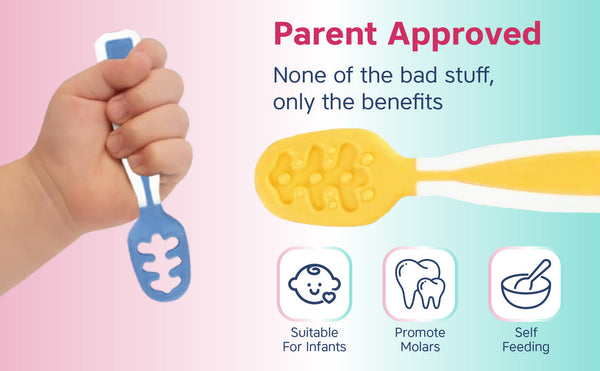 Hopop First Stage Baby Feeding Spoon – Soft, Safe & Easy to Hold