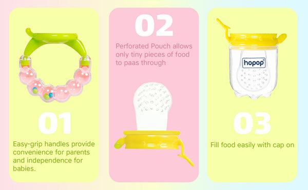 Hopop Food & Fruit Nibbler For Fruit And Veggies - Pink & Purple