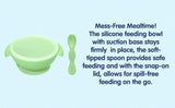 Hopop Silicone Bowl & Spoon with Suction Base Grey 6M+