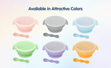 Hopop Silicone Bowl & Spoon with Suction Base Grey 6M+