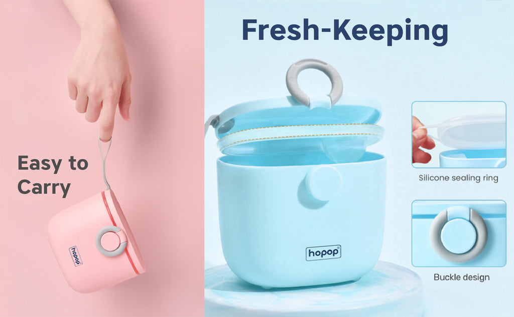 Hopop Milk Powder & Multi-Purpose Food Container Pink
