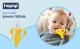 Hopop Easy Grip Banana-Shaped Silicone Baby Teether 3M+ Blue