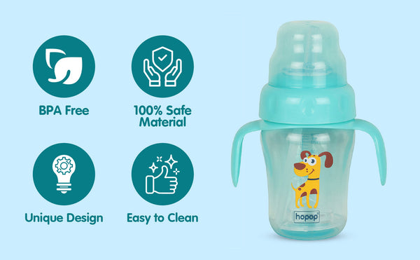Hopop Sipper Cup with Spout & Straw -210 ML