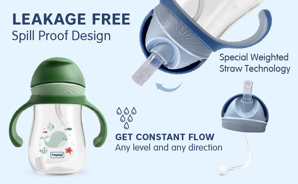Hopop Soft Silicone Straw Sipper Cup 240ML