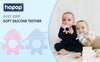 Hopop Easy Grip Silicone Teether for Teething Gums Pack of 2 Assorted