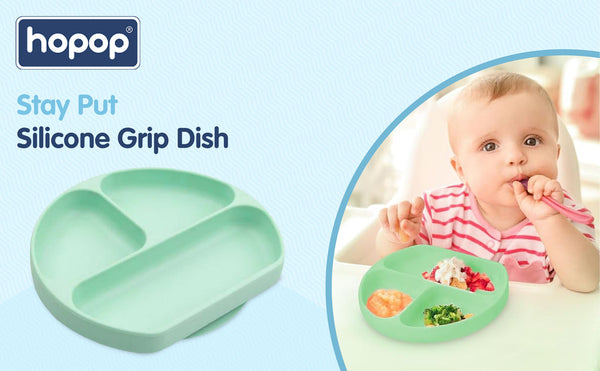 Hopop Silicone Suction Plate - Grey