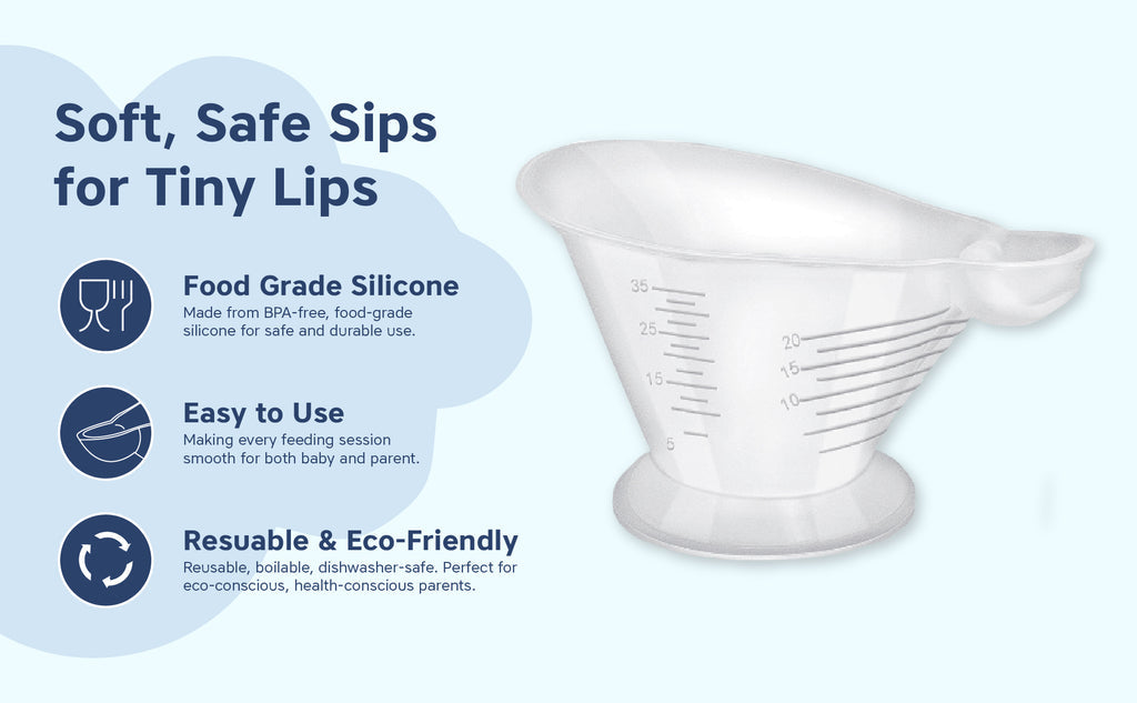Hopop Boilable Reusable Baby Feeding Cup 35 ml Transparent