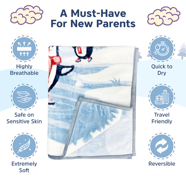 Hopop Soft & Warm Baby Blanket – Cozy, Lightweight & Gentle on Skin - Assorted