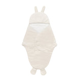 Hopop Soft Fleece Hooded Baby Wrapper Blanket - 0–6 Months - Beige