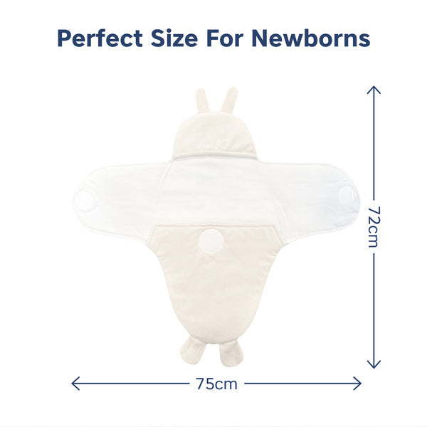 Hopop Baby Soft Fleece Hooded Wrapper Blanket - BIEGE