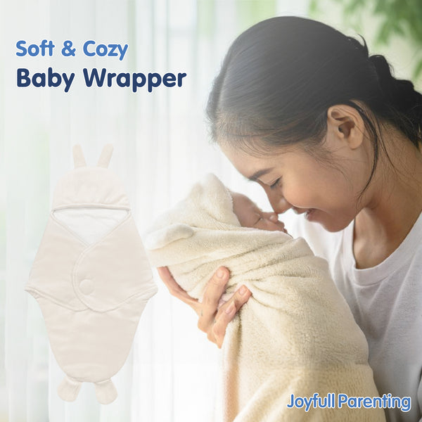 Hopop Baby Soft Fleece Hooded Wrapper Blanket - BIEGE