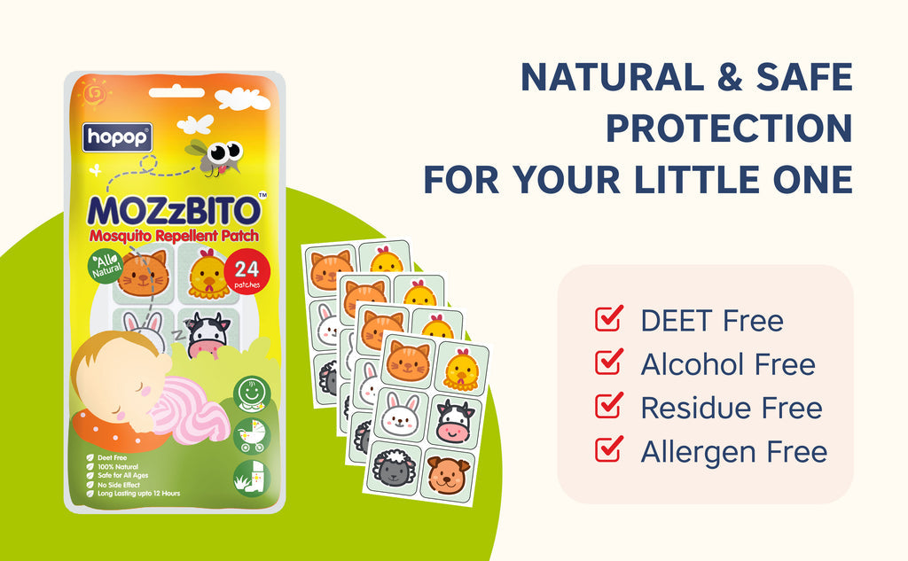 Hopop Mozzbito Natural Mosquito Repellent Patches 24 Patches – Assorted Print