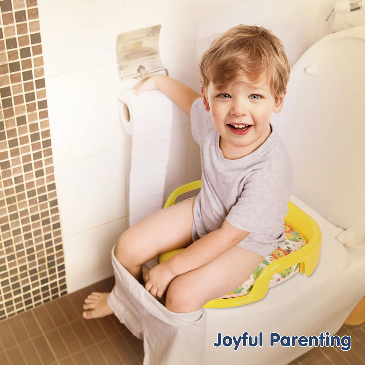 Hopop Cushioned Baby Toilet Training Seat with Handles - Ship