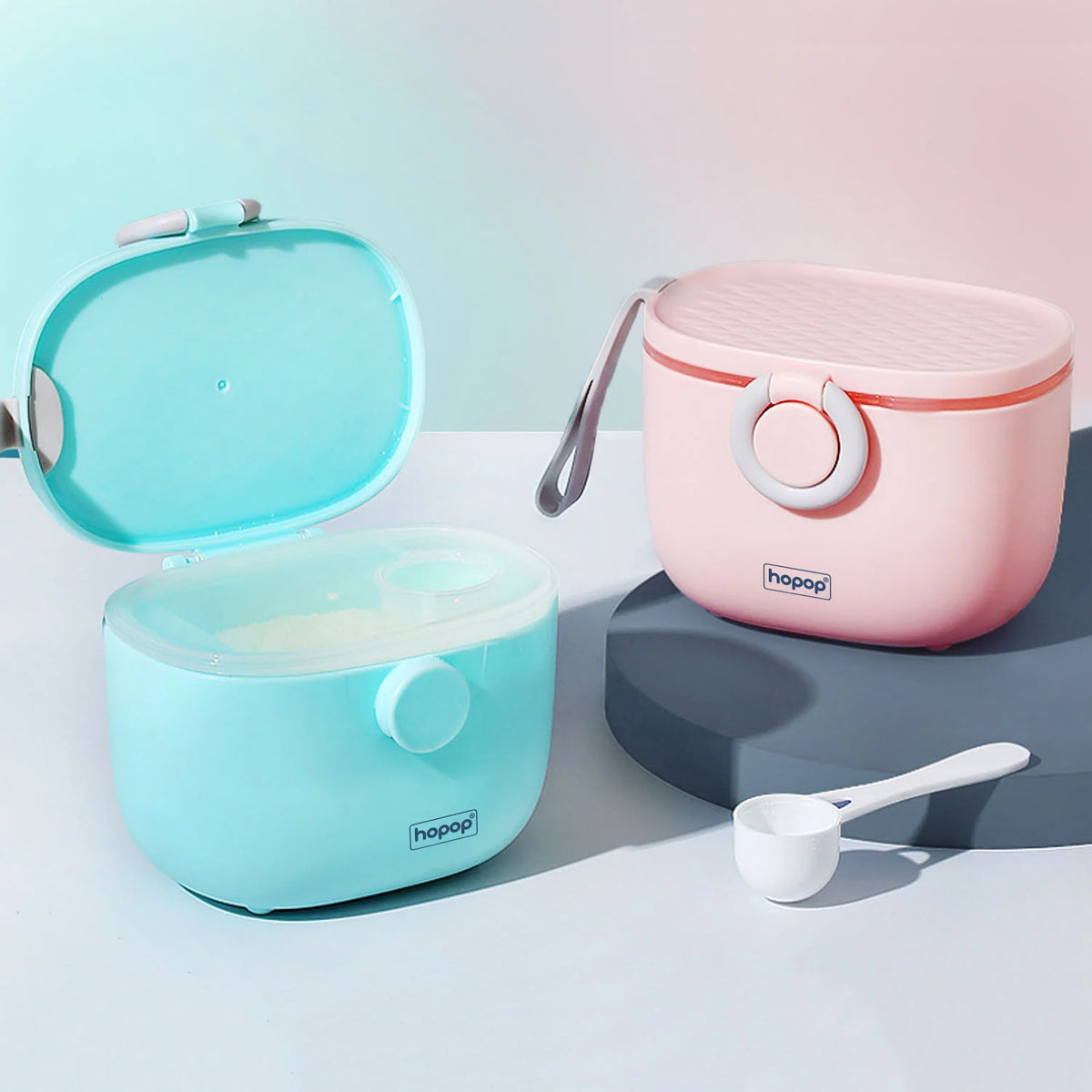 Hopop Milk Powder & Multi-Purpose Food Container Pink