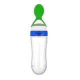 Hopop Soft Squeezy Silicone Spoon Food Feeder 90ml Green