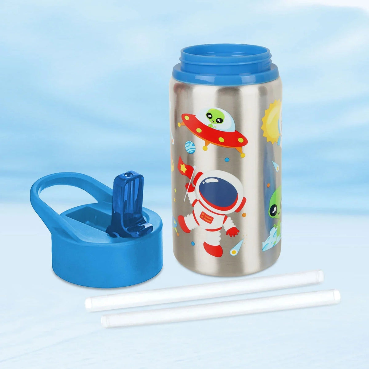Hopop Non-Insulated Flip Top Spout Steel Sipper (530 Ml) - Space