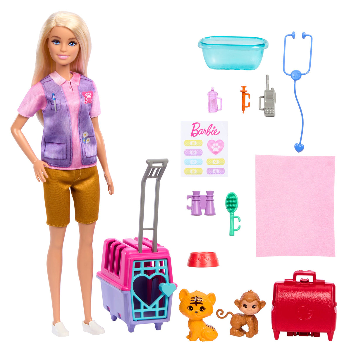 Barbie Animal Rescue & Recovery Playset with Doll & 2 Animals β HRG50