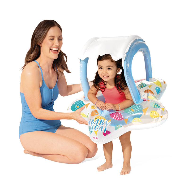 Intex Kiddie Float with Inflatable Sunshade 81 x 79 cm Multicolor