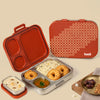 Basil Bento Quad+ Stainless Steel Lunchbox with Mini Box 1250 ml Tanjore Kolam
