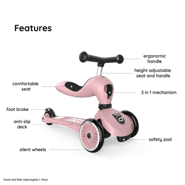Scoot and Ride Highwaykick 1 - Rose