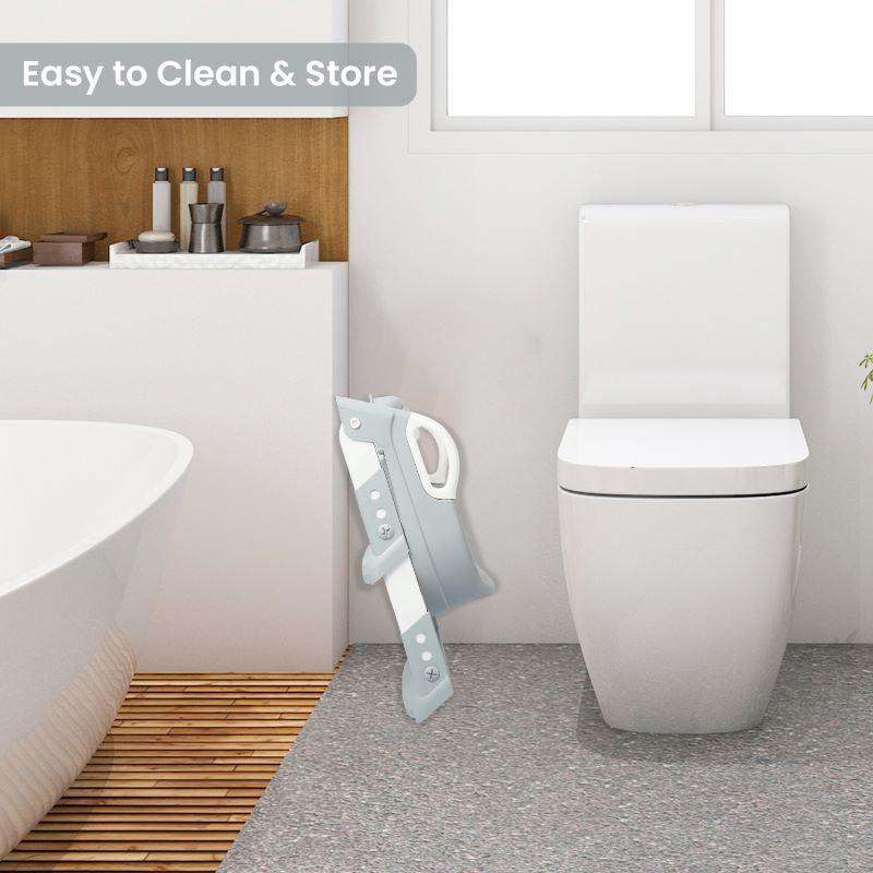 R For Rabbit Potty Step Stool Hilltop Grey White