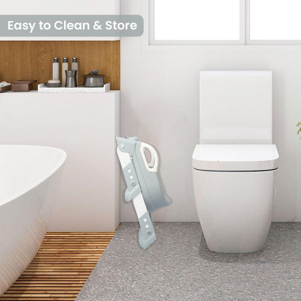 R For Rabbit Potty Step Stool Hilltop Grey White