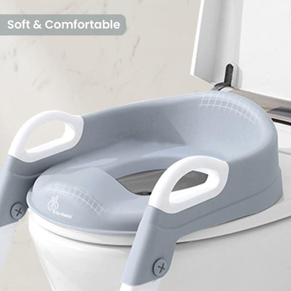 R For Rabbit Potty Step Stool Hilltop Grey White