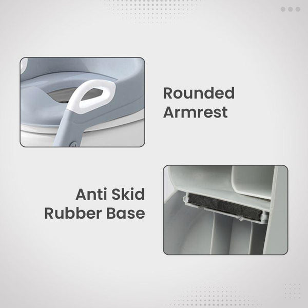 R For Rabbit Potty Step Stool Hilltop Grey White