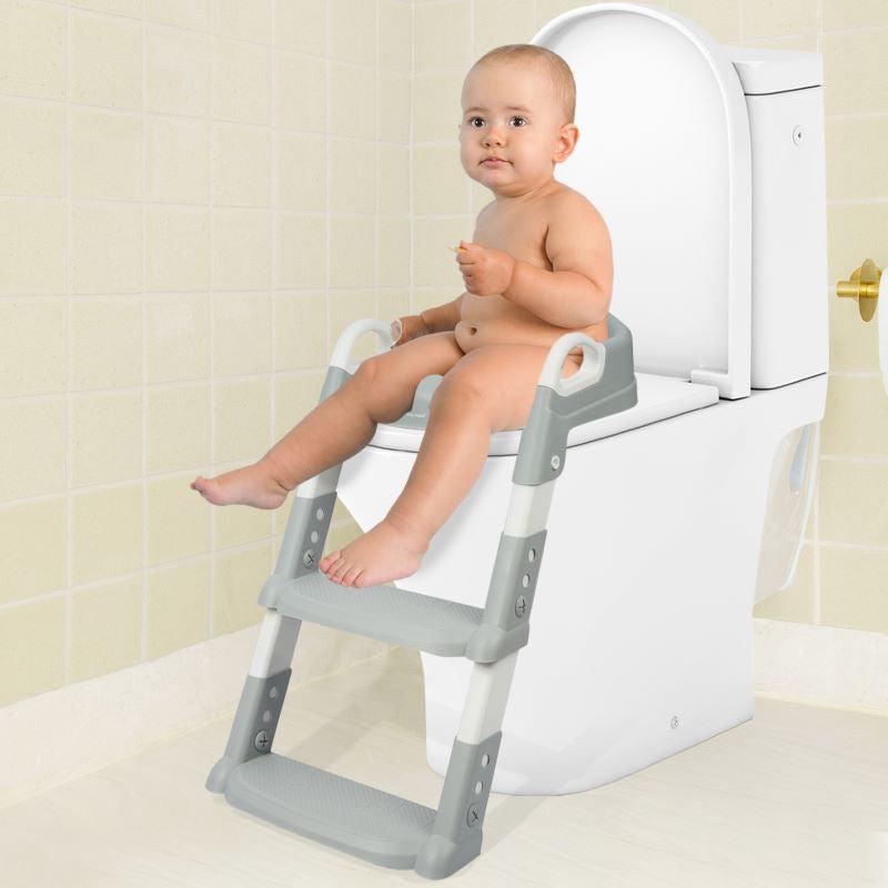 R For Rabbit Potty Step Stool Hilltop Grey White