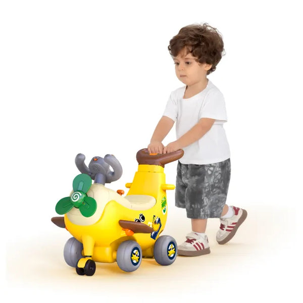 Hola - 4-in-1 Ride-on & Push Around Banana Plane Walker